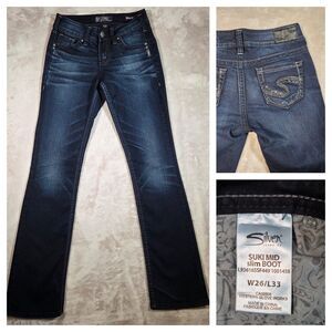 Silver Jeans Co Suki Mid Rise Slim Bootcut Jeans Women’s 26x33